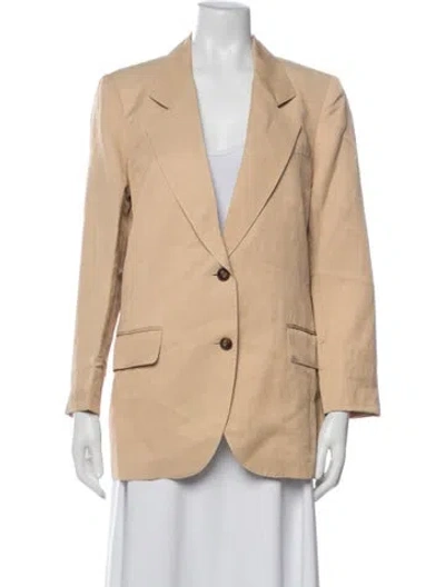 Pre-owned Lafayette 148 Linen Blazer In Neutrals