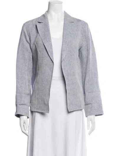 Pre-owned Lafayette 148 Linen Blazer W/ Tags In Gray