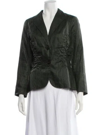 Pre-owned Lafayette 148 Linen Blazer W/ Tags In Green
