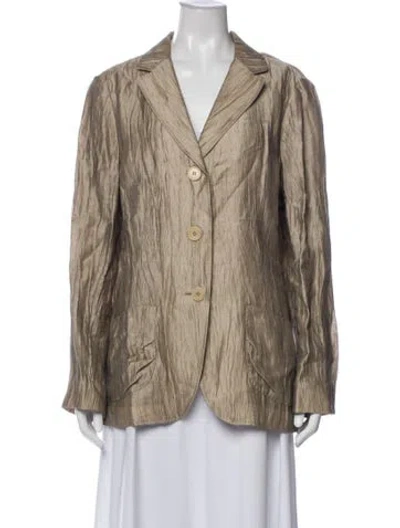 Pre-owned Lafayette 148 Linen Blazer W/ Tags In Neutral