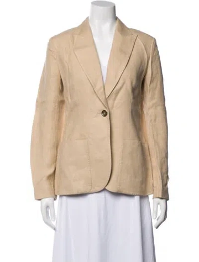 Pre-owned Lafayette 148 Linen Blazer W/ Tags In Neutral