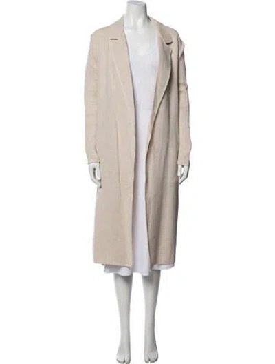 Pre-owned Lafayette 148 Linen Coat In Neutrals