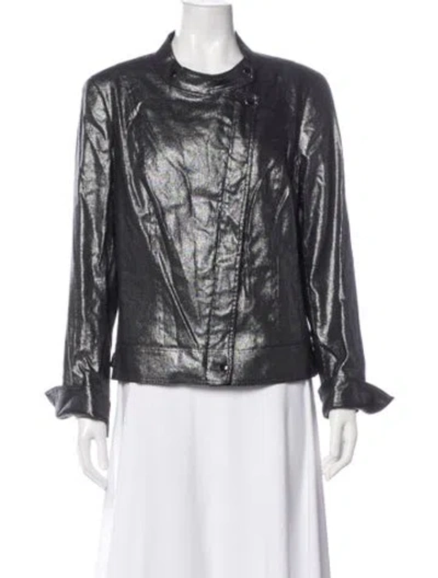 Pre-owned Lafayette 148 Linen Evening Jacket In Black