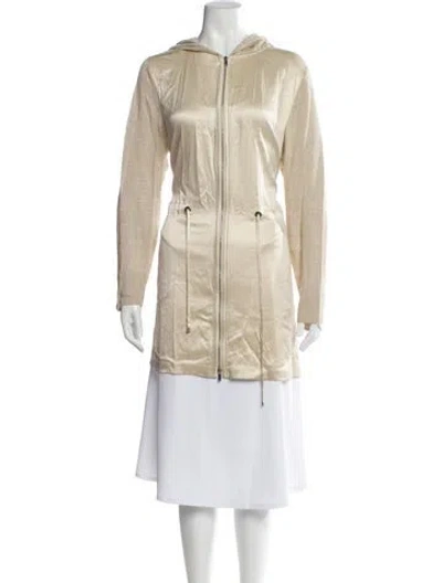 Pre-owned Lafayette 148 Linen Evening Jacket In Neutral
