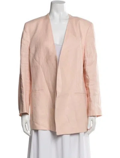 Pre-owned Lafayette 148 Linen Evening Jacket In Pink