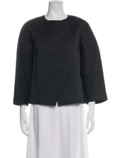 Pre-owned Lafayette 148 Linen Jacket In Black
