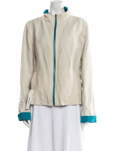 Pre-owned Lafayette 148 Linen Jacket In Neutral