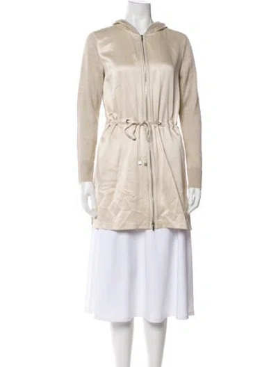 Pre-owned Lafayette 148 Linen Jacket In Neutral