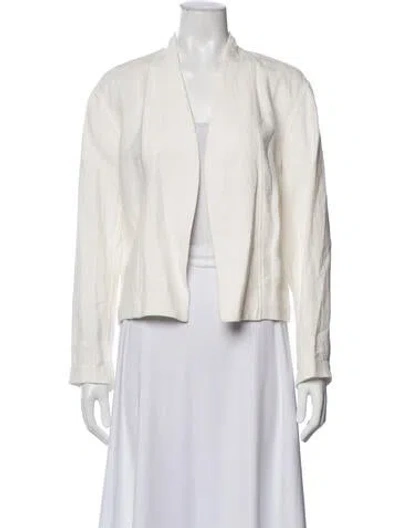 Pre-owned Lafayette 148 Linen Jacket In Neutral
