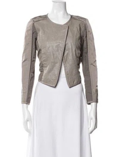 Pre-owned Lafayette 148 Linen Jacket In Neutrals