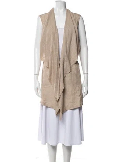 Pre-owned Lafayette 148 Linen Jacket In Neutrals