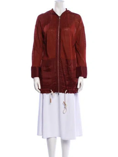 Pre-owned Lafayette 148 Linen Jacket In Orange
