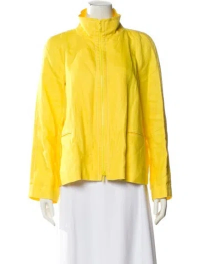 Pre-owned Lafayette 148 Linen Jacket In Yellow