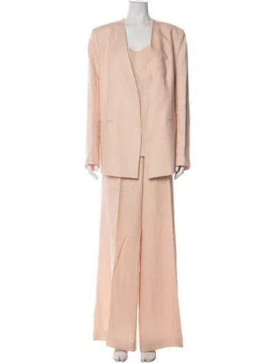 Pre-owned Lafayette 148 Linen Pant Set W/ Tags In Neutral