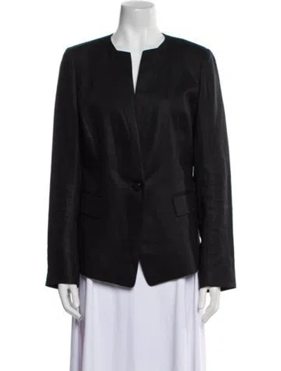 Pre-owned Lafayette 148 Linen Pantsuit In Black