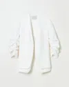 Lafayette 148 Linen Ruched Sleeve Blazer & Vest In White