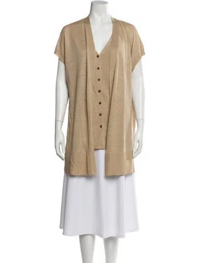 Pre-owned Lafayette 148 Linen Set W/ Tags In Neutral