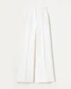 Lafayette 148 Linen Thames Wide Leg Pant In White