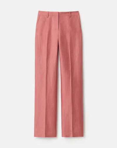 Lafayette 148 Linen-viscose Gates Pant In Pink