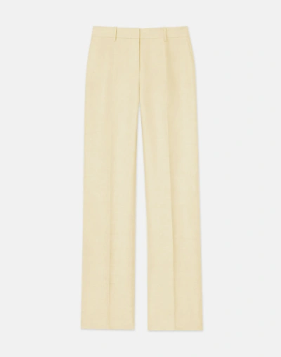 Lafayette 148 Linen-viscose Gates Pant In Yellow Yarrow