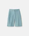 Lafayette 148 Linen-viscose Ryerson Bermuda Short In Paper Blue