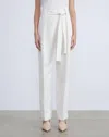 LAFAYETTE 148 LINEN WAVERLY PANT IN ALABASTER