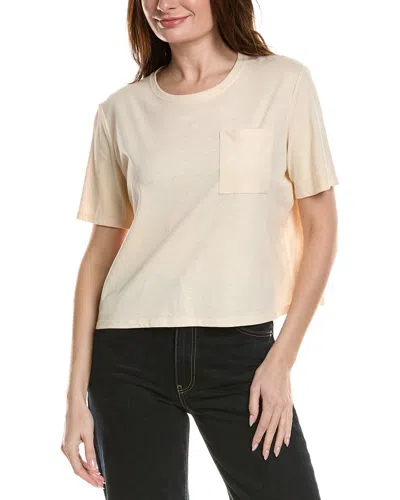 Lafayette 148 Linen-blend T-shirt In Neutral