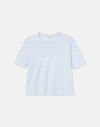 Lafayette 148 Linencotton Jersey Pocket Tshirt In Blue