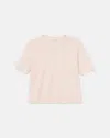 Lafayette 148 Linencotton Jersey Pocket Tshirt In Bluff Pink