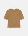 Lafayette 148 Linencotton Jersey Pocket Tshirt In Cadet Khaki