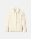 Lafayette 148 Lofty Merino Wool-cashmere Patch Pocket Jacket In Neutral