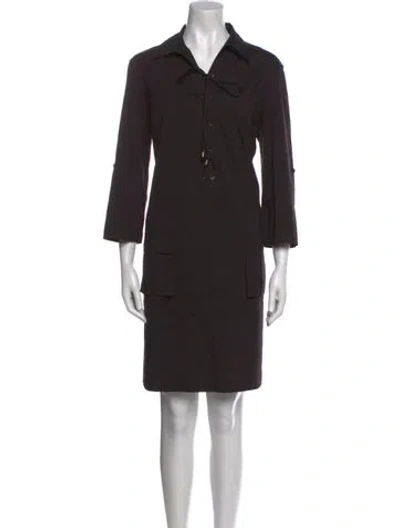 Pre-owned Lafayette 148 Long Dress In Black
