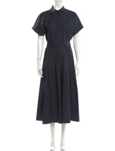 Pre-owned Lafayette 148 Long Dress In Blue