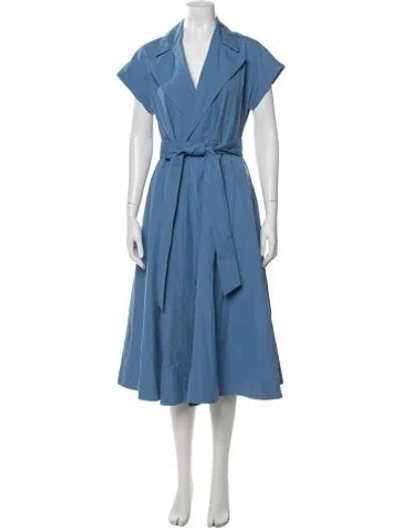 Pre-owned Lafayette 148 Long Dress In Blue
