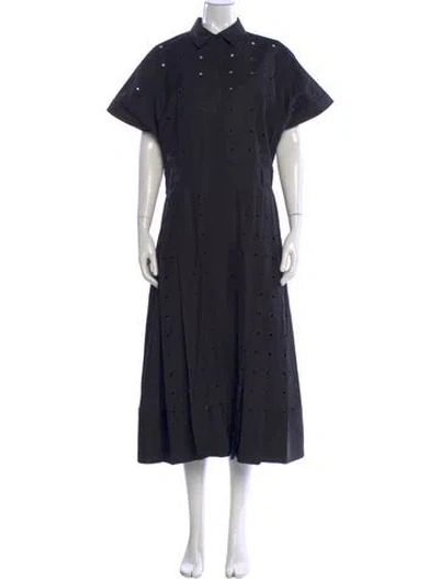 Pre-owned Lafayette 148 Long Dress In Blue