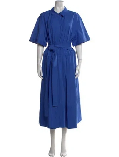 Pre-owned Lafayette 148 Long Dress In Blue