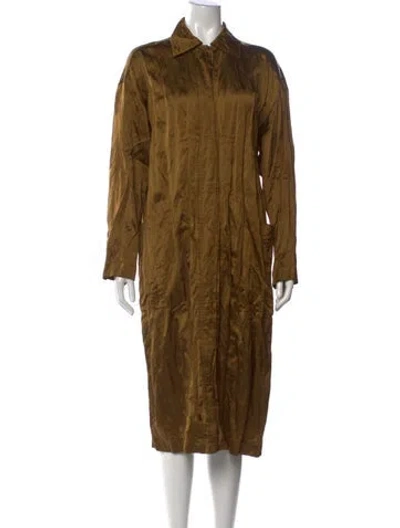 Pre-owned Lafayette 148 Long Dress In Green