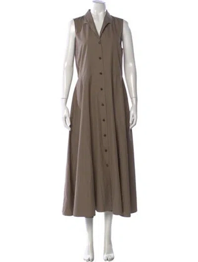 Pre-owned Lafayette 148 Long Dress In Neutral