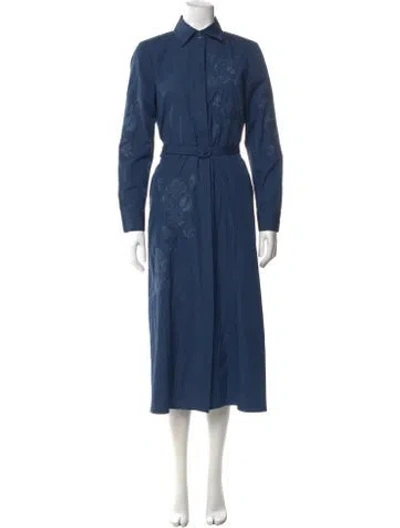 Pre-owned Lafayette 148 Long Dress W/ Tags In Blue