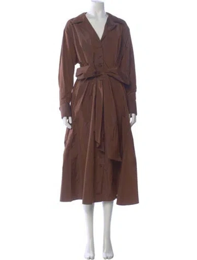 Pre-owned Lafayette 148 Long Dress W/ Tags In Brown