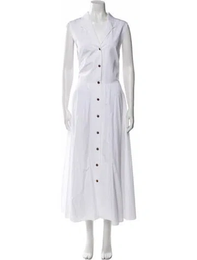 Pre-owned Lafayette 148 Long Dress W/ Tags In White