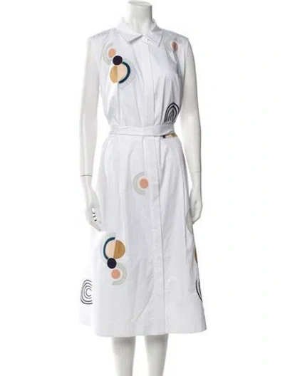 Pre-owned Lafayette 148 Long Dress W/ Tags In White
