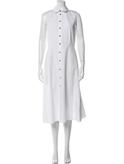 Pre-owned Lafayette 148 Long Dress In White