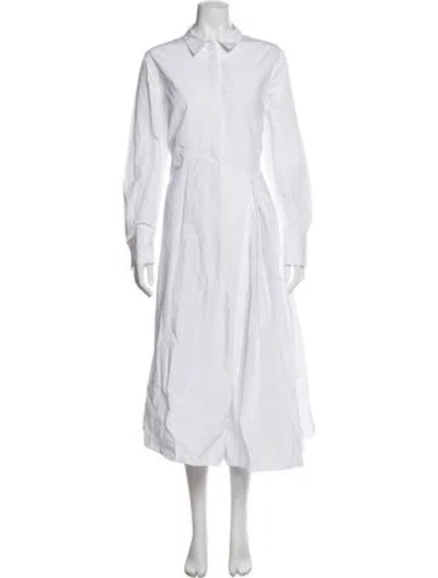 Pre-owned Lafayette 148 Long Dress In White