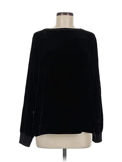 Pre-owned Lafayette 148 Long Sleeve Blouse In Black