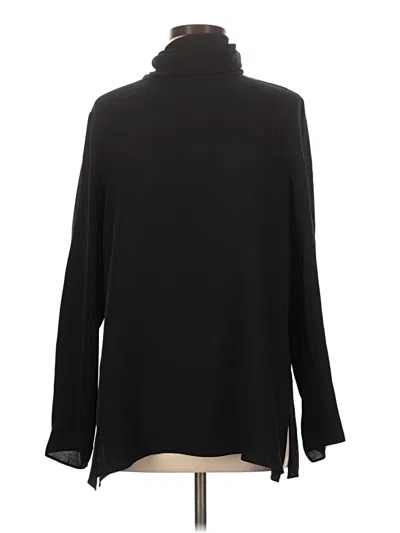 Pre-owned Lafayette 148 Long Sleeve Blouse In Black