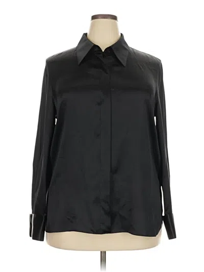 Pre-owned Lafayette 148 Long Sleeve Blouse In Black