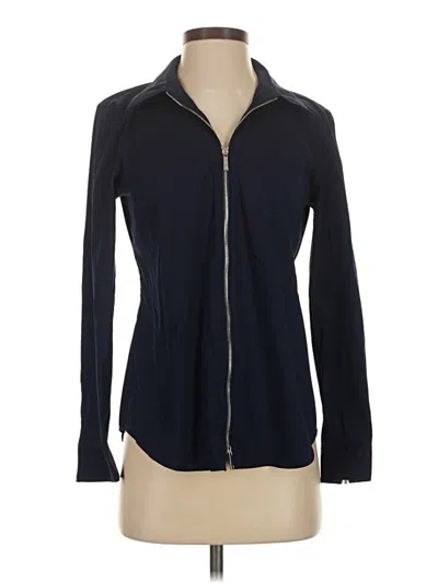 Pre-owned Lafayette 148 Long Sleeve Blouse In Black