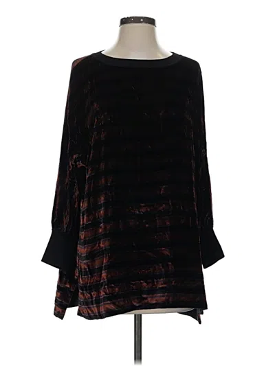 Pre-owned Lafayette 148 Long Sleeve Blouse In Black