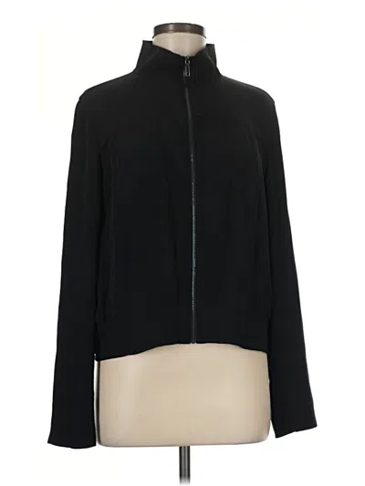 Pre-owned Lafayette 148 Long Sleeve Blouse In Black